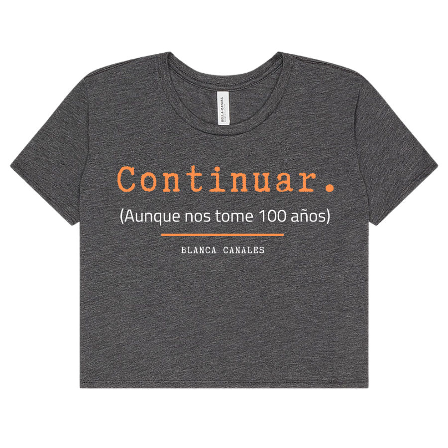 Camisa (crop top) con frase de Blanca Canales Torresola: Revolucionaria de Puerto RIco, líder de la Revolución del 1950, Grito de Jayuya