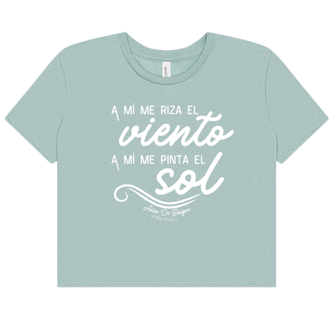 Camisa con frase de Julia De Burgos: A mi me riza el viento, a mi me pinta el sol | Julia De Burgos poems quote shirt