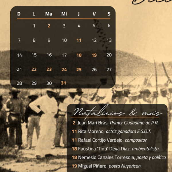 Diciembre 2025: Bandera de Puerto Rico (Fondo de pantalla + Frase + Calendario Nacional)