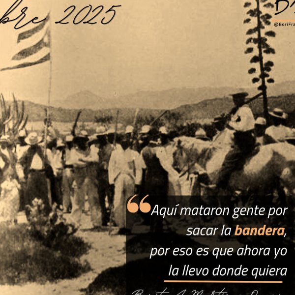 Fondo de pantalla con bandera de Puerto Rico en la Intentona de Yauco y frase de Bad Bunny