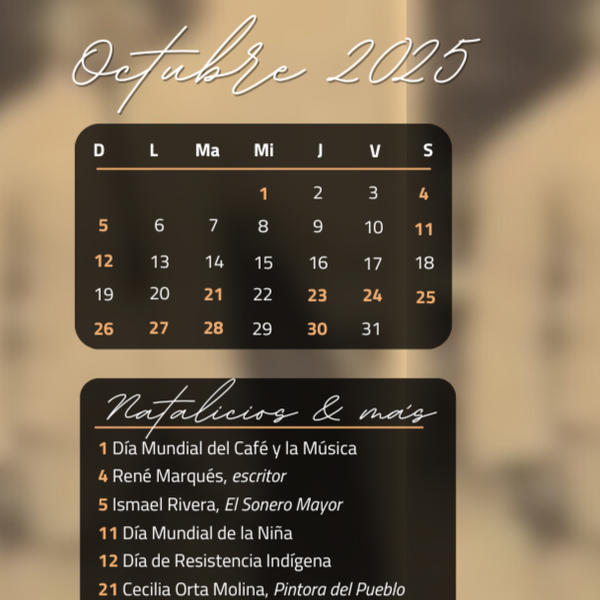Octubre 2025: LUISA CAPETILLO (Fondo de pantalla + Frase + Calendario Nacional)