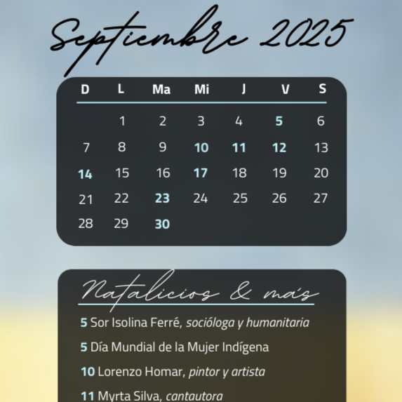 Septiembre 2025: ALBIZU & LOLA (Fondo de pantalla + Frase + Calendario Nacional)