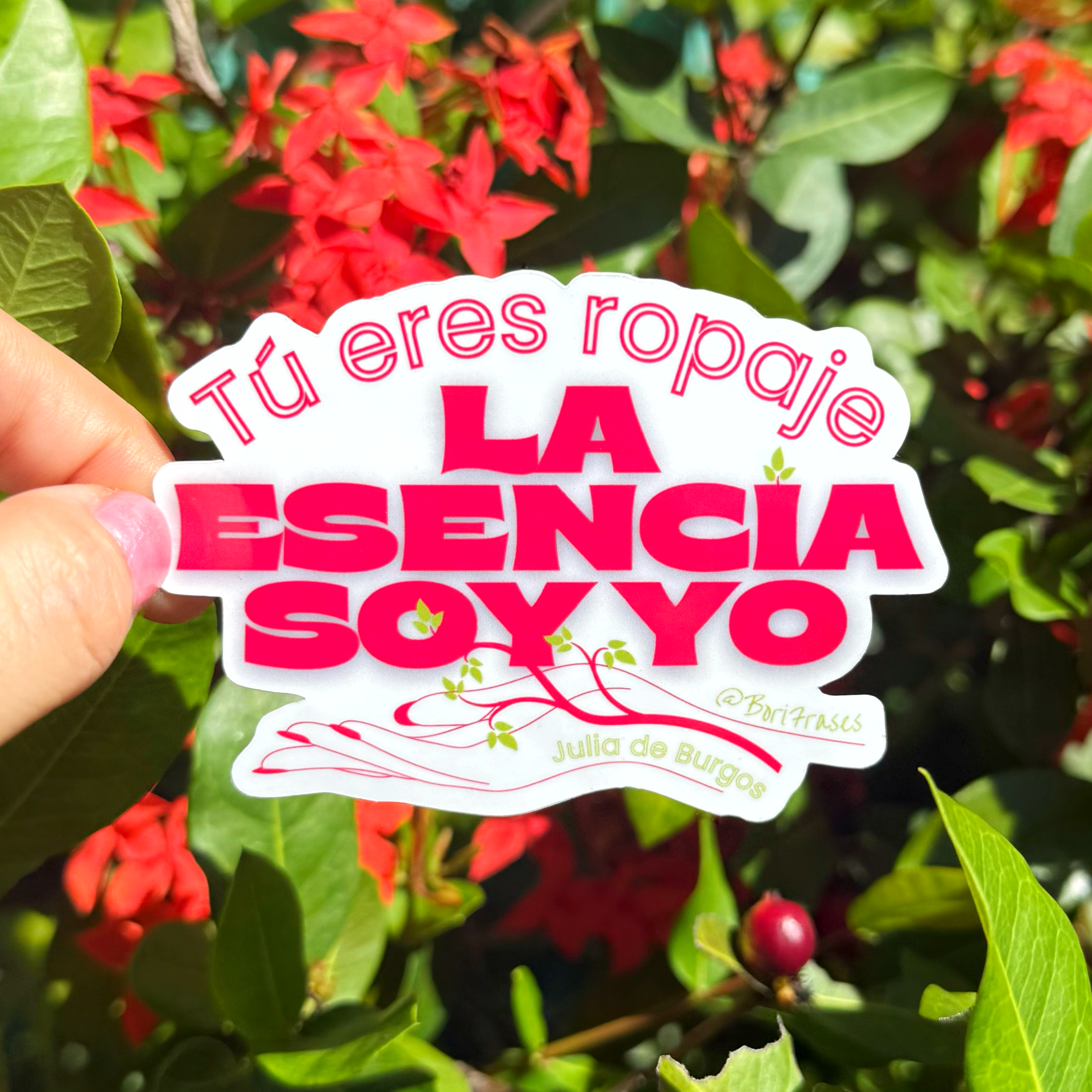 Sticker con frase de julia de burgos