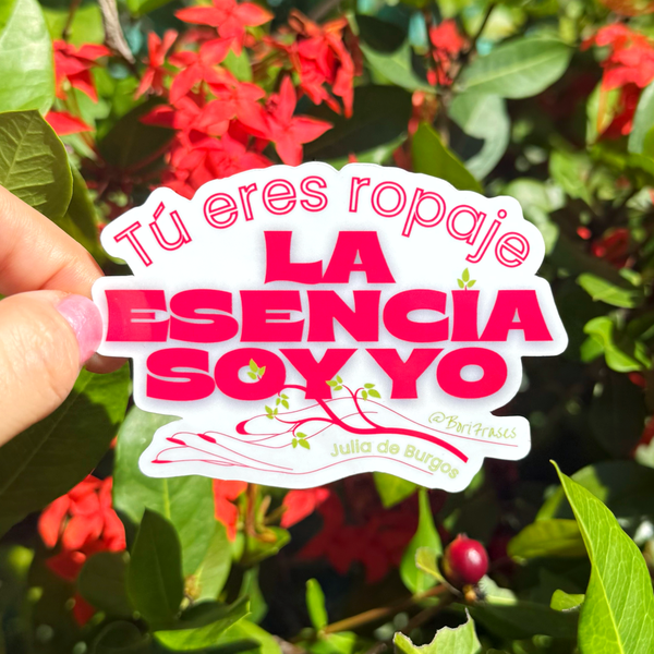 Sticker con frase de julia de burgos