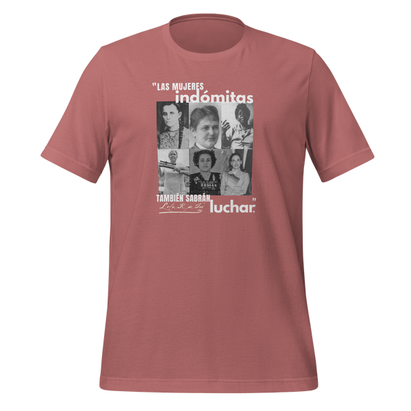 Camisa con revolucionarias de Puerto Rico y verso del himno nacional original de Puerto Rico, La Borinquena de Lola Rodríguez De Tió