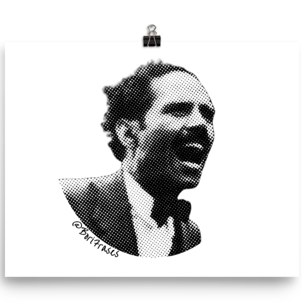 Print con arte de la imagen más icónica de Pedro Albizu Campos, El Maestro y revolucionario de Puerto Rico.