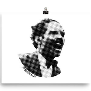Print con arte de la imagen más icónica de Pedro Albizu Campos, El Maestro y revolucionario de Puerto Rico.