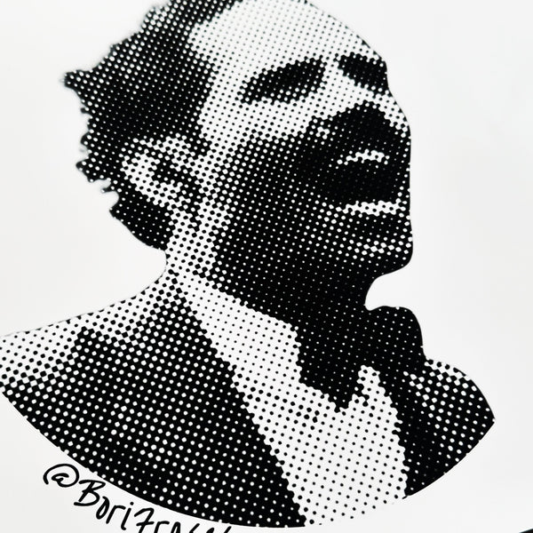 Print con arte de la imagen más icónica de Pedro Albizu Campos, El Maestro y revolucionario de Puerto Rico.