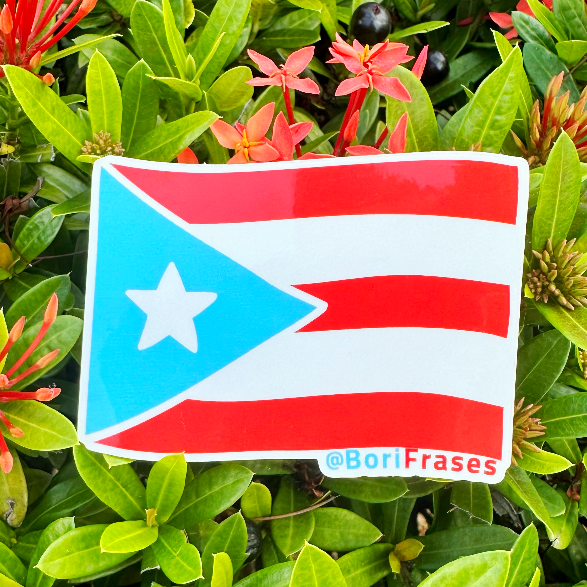 Sticker Bandera Puertorriquena Original Azul Claro Puerto Rico 3