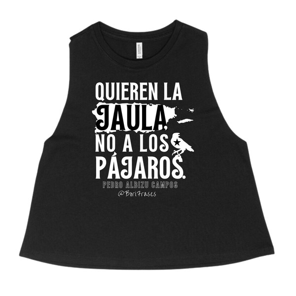  Camisa con la frase de Pedro Albizu Campos: "Quieren la jaula, no a los pájaros."