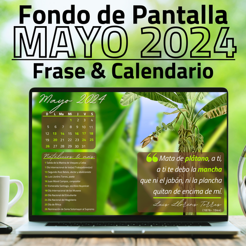 Octubre 2023 (Fondo de pantalla + Frase de Luiaa Capetillo + Calendario de Puerto Rico)