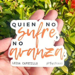 Sticker con frase de la feminista de Puerto Rico: Luisa Capetillo Perón
