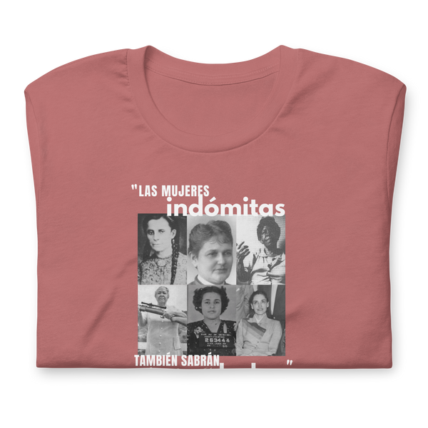 Camisa con revolucionarias de Puerto Rico y verso del himno nacional original de Puerto Rico, La Borinquena de Lola Rodríguez De Tió