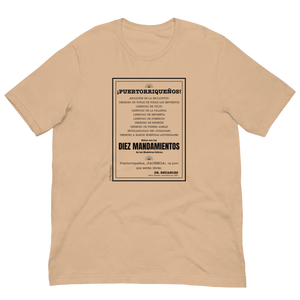 Camisa T-Shirt con frase de Ramon Emeterio Betances: Los 10 Mandamientos de los Hombres Libres
