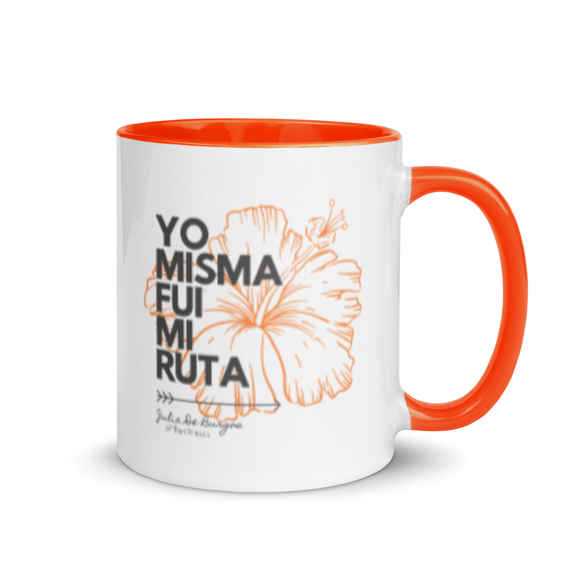 Taza con frase Yo misma fui mi ruta de Julia de Burgos