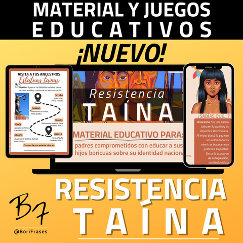 Documento digital (download) sobre la historia y resistencia de la civilización taína en Puerto Rico y las Antillas.
