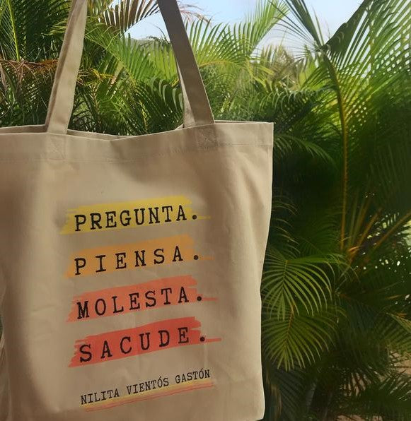 Eco Tote Bag con frase de Nilita Vientós Gastón, abogada puertorriqueña, latina y feminista