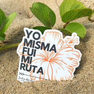 Sticker con frase de la poeta feminista de Puerto Rico: Julia De Burgos