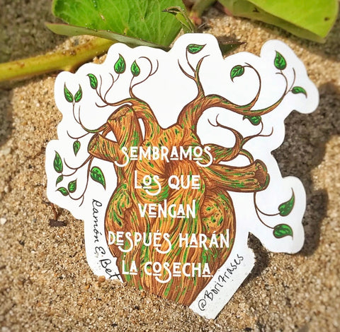 Sticker con frase del padre de la patria de Puerto Rico: Ramón Emeterio Betances