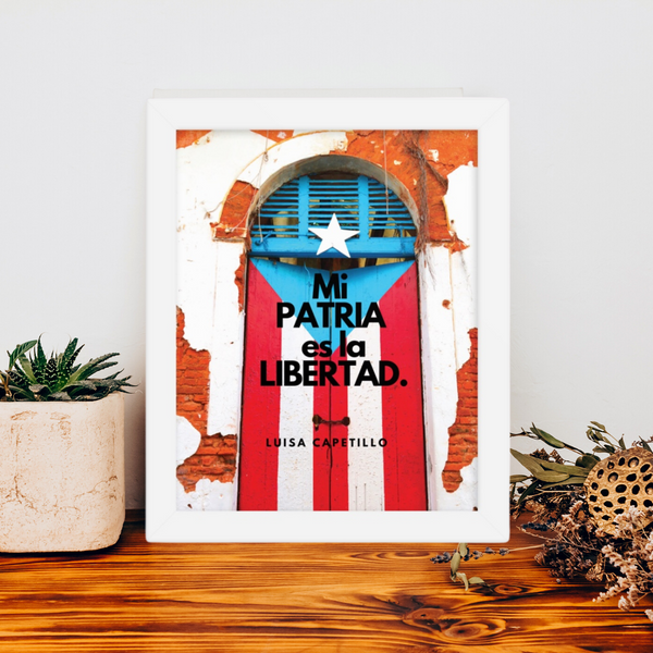 Cuadro con frase de la feminista de Puerto Rico: Luisa Capetillo Perón