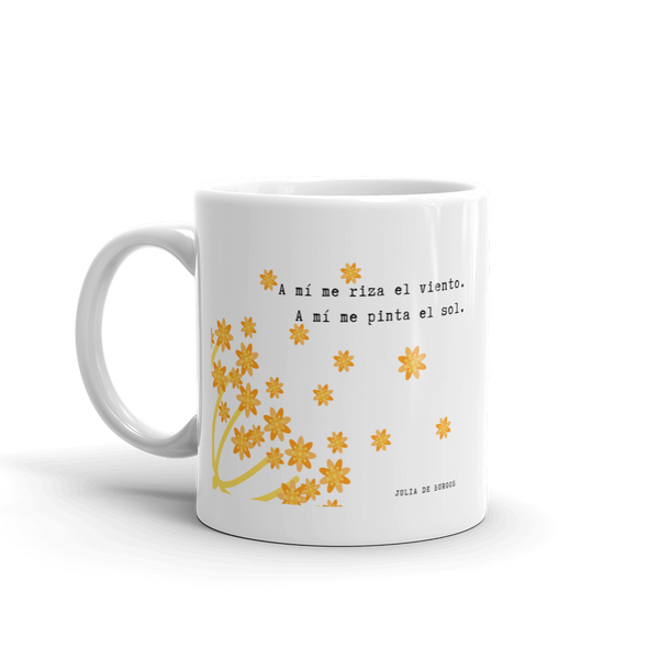 Taza regular 11 onzas de frase de Julia de Burgos, poeta puertorriqueña, latina y feminista