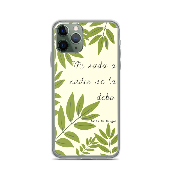 iPhone 11 case con frase de la poeta feminista puertorriqueña, Julia De Burgos