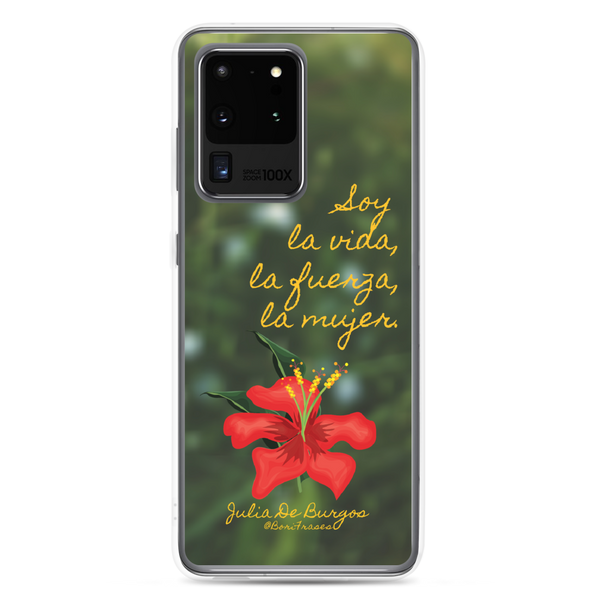 Samsung Galaxy case con los versos más reconocidos del poema más conocido de Julia De Burgos: "A Julia De Burgos".
